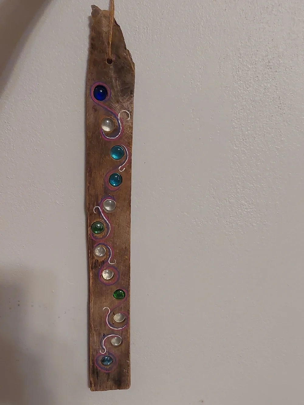 Handmade Rustic Glass Bead Wall Hanging - Multicolor